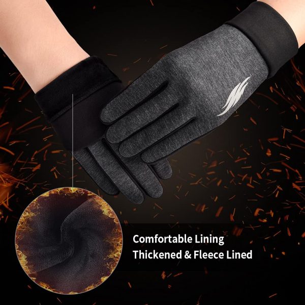 Guantes térmicos para mujer Pantalla táctil - Hombre Mujer Invierno Guantes impermeables para deportes Trabajo Bicicleta para correr Ciclismo Caminar Conducción Montar Senderismo Escalada Esquí Gris S For Discount