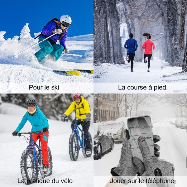 Talla: L - ATHTIC - Guantes de Invierno con Pantalla táctil para Hombre, Impermeable y Cálidos Online Sale