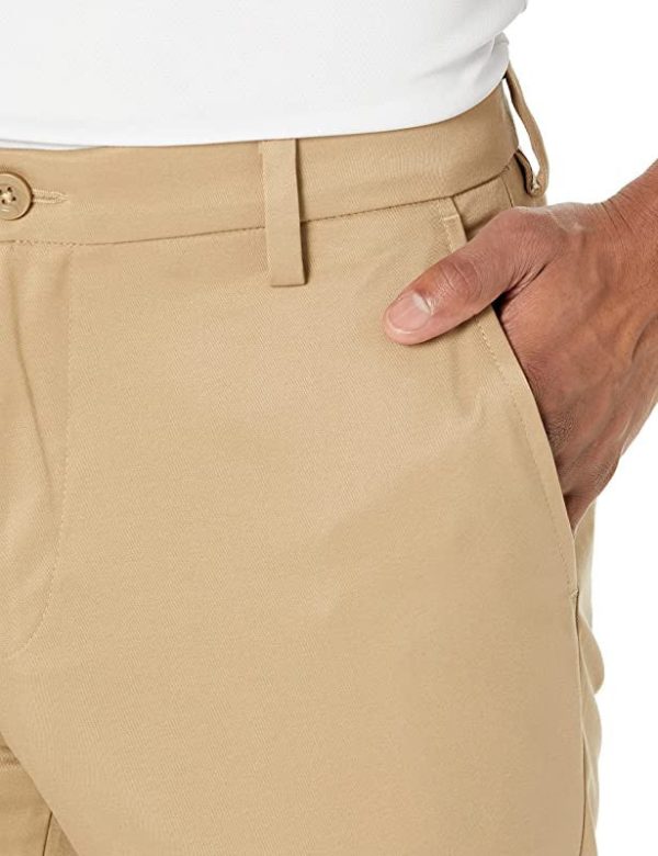 Amazon Essentials Pantalón de Golf Elástico de Ajuste Clásico (Disponible en Talla Grandes y Largos Especiales) Hombre, Marrón Caqui, 40 Online Sale