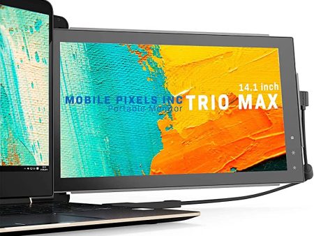 Monitor Portátil Trio Mobile Pixels de 14 Pulgadas - Full HD IPS, Alimentación USB A y USB Tipo C Plug and Play - Compatible con Mac, Windows y Nintendo Switch Online