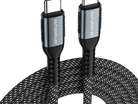 AHASTYLE XC01 MDD 1m USB-C PD Fast Charging Cable Type-C to Type-C Data Transfer Cord Built-in E-Mark Chip Online now