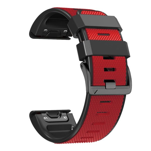 Dual-color Watch Band for Garmin Fenix 7   Forerunner 965   955   945   935 , Diamond Texture Silicone Replacement Strap on Sale