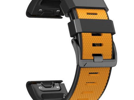 Dual-color Watch Band for Garmin Fenix 7   Forerunner 965   955   945   935 , Diamond Texture Silicone Replacement Strap on Sale