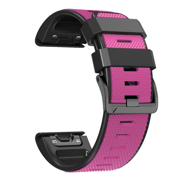 Dual-color Watch Band for Garmin Fenix 7   Forerunner 965   955   945   935 , Diamond Texture Silicone Replacement Strap on Sale