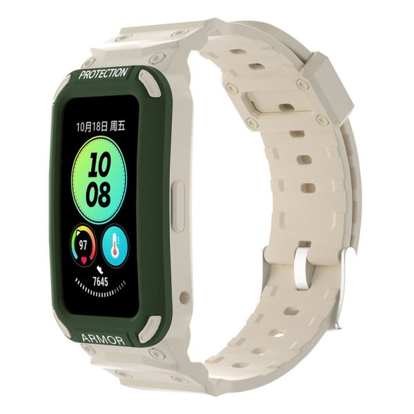 For Huawei Band 6   7   8 TPU Watch Strap + Hard PC Protective Case Smartwatch Band Protector For Sale