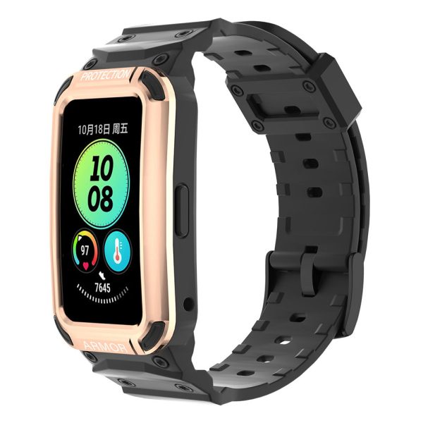 For Huawei Band 6   7   8 TPU Watch Strap + Hard PC Protective Case Smartwatch Band Protector For Sale