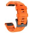 26mm Silicone Band for Garmin Tactix 7 Pro   Fenix 7X   6X Pro   5X Plus , Horizontal Stripes Black Buckle Watch Strap Online