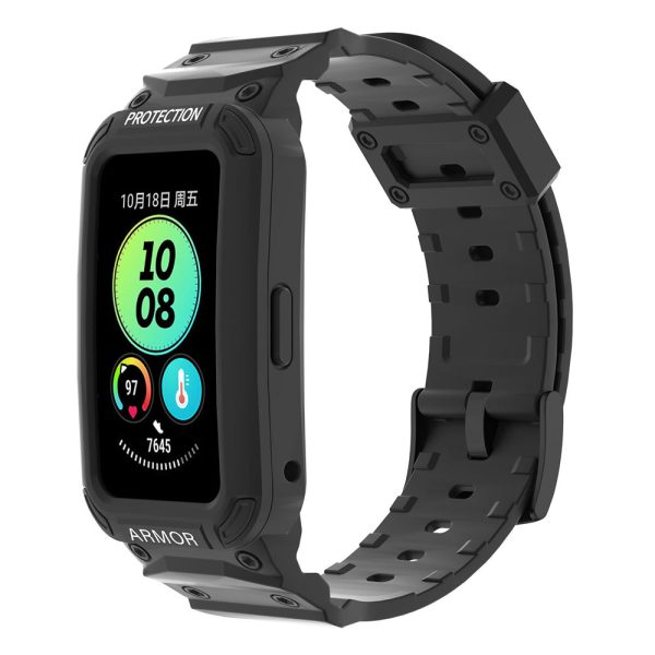 For Huawei Band 6   7   8 TPU Watch Strap + Hard PC Protective Case Smartwatch Band Protector For Sale